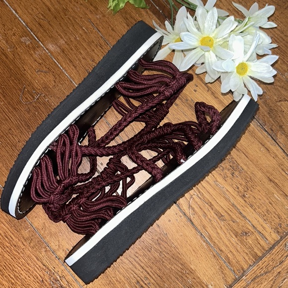 NEW⭐️Rope SANDALS Burgundy Maroon Women’s 7 NEVER WORN⭐️Brand NEW in package. - Picture 2 of 10